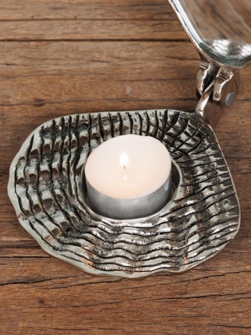 Suport de lumanare, din aluminiu, cu oglinda, Tealight - Img 4