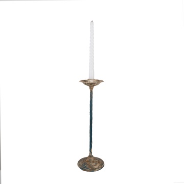 Suport de lumanare, din metal, Ø 11x35 cm, aspect vintage, Light - Img 2
