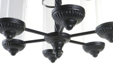 Suport de lumânări suspendat din metal și sticlă, 53×53×52 cm, „Ceiling" - Img 3