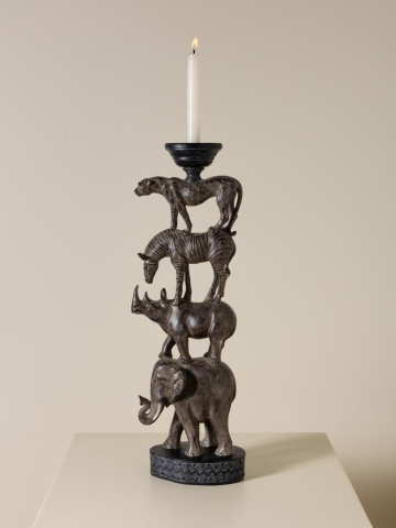 Suport lumanare din polirasină, „African Totem” - Img 5