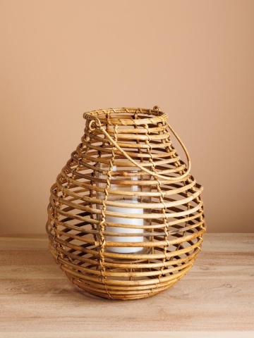 Suport lumanare natur din rattan H32cm Vagabond - Img 2