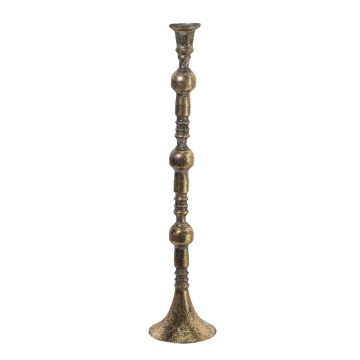 Suport pentru lumanare, auriu, din metal, Ø10x46 cm, Copper