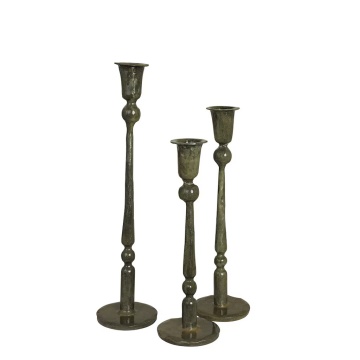 Suport pentru lumânare din metal H34 cm, „Meja Olive Green” - Img 4