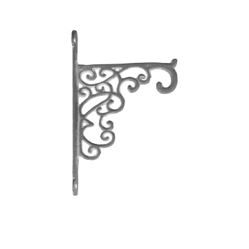 Suport pentru raft, gri antic, din metal, cu model, Bin