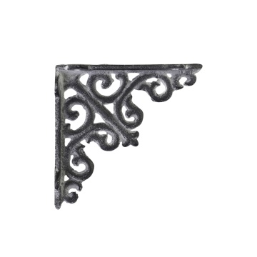 Suport pentru raft, gri antic, din metal, cu model