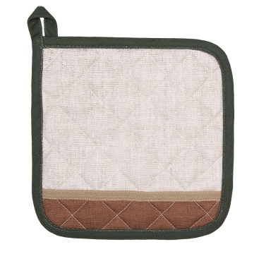 Suport termic, potholder, bej, din bumbac 20x20 cm, Mushrooms - Img 2