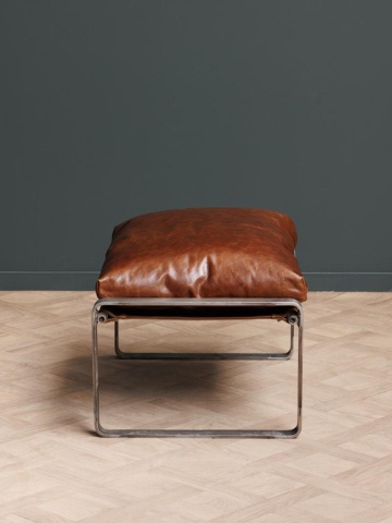 Taburet maro, piele integrala superioara, Homy - Img 6