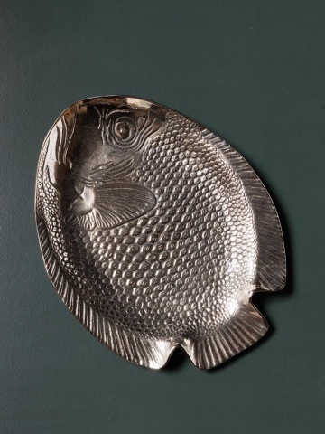Tava servire, argintie, din aluminiu, Fish - Img 4