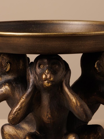 Tavita decorativa, din rasina, Monkeys - Img 6