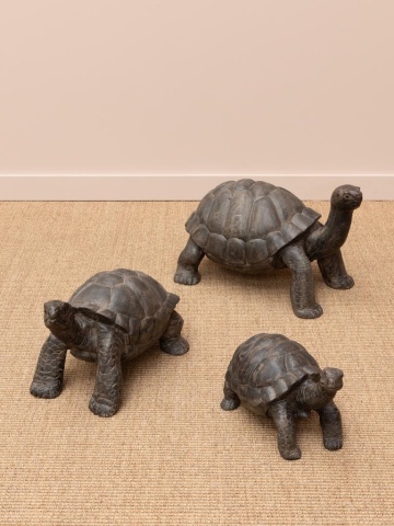 Țestoasă decorativa medie din lemn de tec, "Turtle" - Img 6