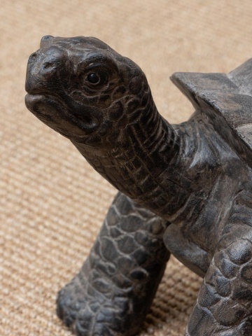Țestoasă decorativa mica din lemn de tec, "Turtle" - Img 4
