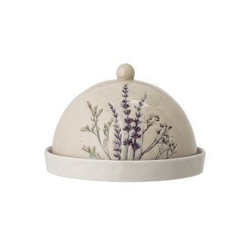 Untieră rotundă din ceramică cu flori de câmp, D15×H10 cm, „Bea"