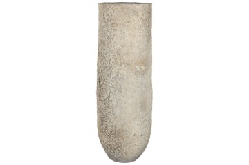 Vază decorativă de podea, stil rustic artizanal, culoare gri, din teracotă, „Terracotta”