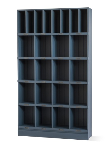 Biblioteca din lemn de pin, 16 rafturi, Library - Img 2