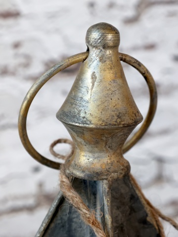 Brad decorativ din metal, finisaj zinc antichizat, H67 cm - Img 5
