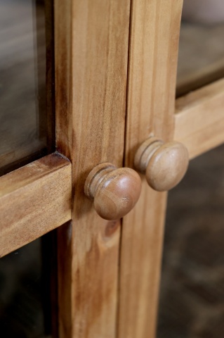 Bufet din lemn masiv, cu 6 usi, aspect rustic - Img 5