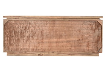 Bufet TV în stil alpin, din lemn masiv, natur, cu 4 uși și 2 sertare gri, 72 x 175 x 45 cm, „Candé” - Img 6