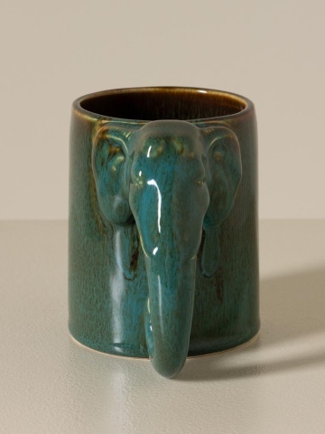 Cana din ceramica cu detaliu decorativ , "Elephant" - Img 5