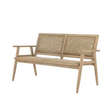 Canapea de grădină din lemn de acacia FSC® și polirattan, L132×H78×W67 cm, „Sorrento" - Img 3