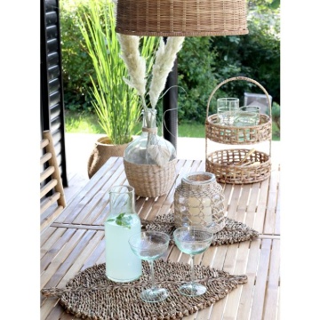 Carafă din sticlă verde antichizat, 9x24 cm, 1500 ml, „Clamart" - Img 4