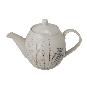 Ceainic din ceramică cu flori de câmp aplicate manual, D13,5×H17 cm, 1200 ml, „Bea" - Img 3