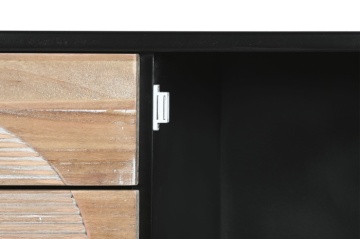 Comoda TV natur si neagra , din lemn „Rustic Charm” - Img 7