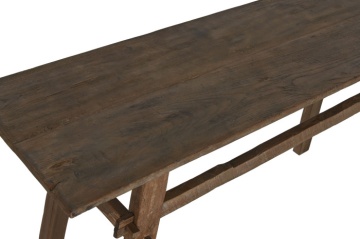 Consolă din lemn de teak reciclat, 140×40×75 cm, „Idomi" - Img 4