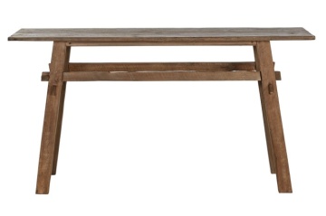 Consolă din lemn de teak reciclat, 140×40×75 cm, „Idomi" - Img 2