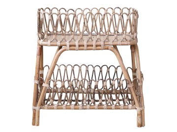 Consola din rattan, cu 3 rafturi, „Savana”