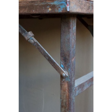 Consola natur din lemn reciclat cu picioare de metal 106x53x75 cm, „Grimaud" - Img 3