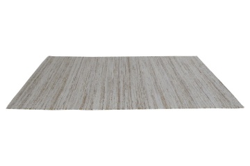 Covor din bumbac și iută țesut manual, antiderapant, bej natural, 200 x 300 cm, 1800 GSM, „Cotton Jute Carpet" - Img 4
