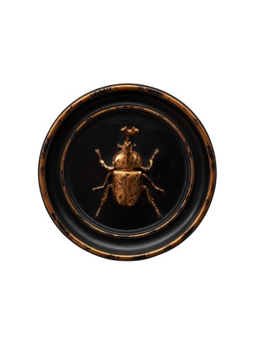 Decoratiune de perete din rasina, aspect vintage, Rhinoceros Beetle