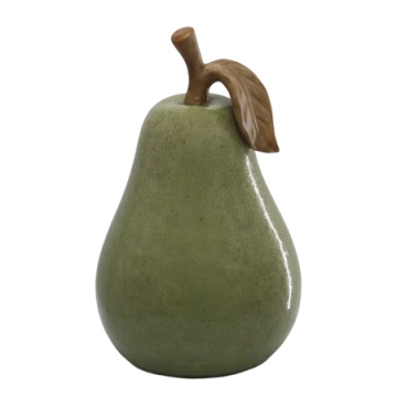 Decorațiune din ceramică în formă de pară verde deschis, H28 cm, Ø17,5 cm