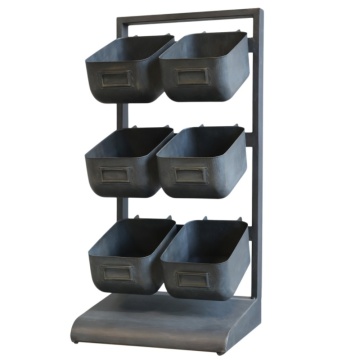 Etajera din metal, cu 6 compartimente de depozitare detasabile