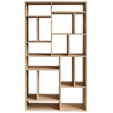 Etajera, natur, din lemn masiv, L100 cm, Milano