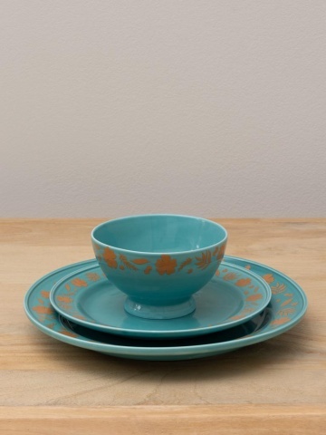 Farfurie din ceramica, D21cm, Flower - Img 3
