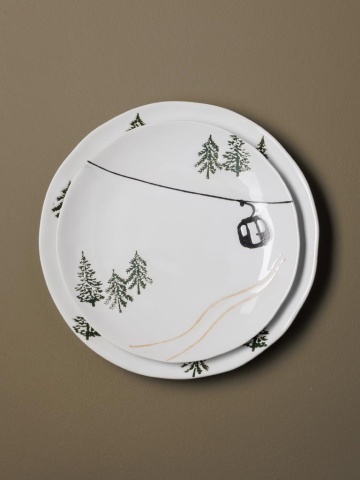 Farfurie din ceramica, D25cm, Slalom - Img 3