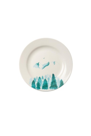 Farfurie din portelan, D23.5 cm, Green Mountains