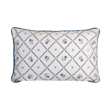 Față de pernă decorativă din bumbac organic 40x60 cm albastru, „Lovisa"