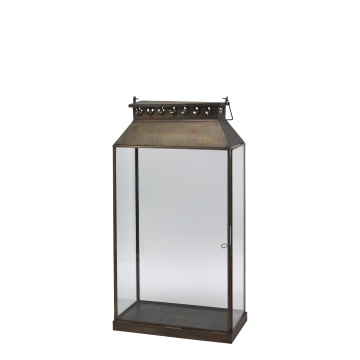 Felinar cu model din alama antichizata, H55 cm