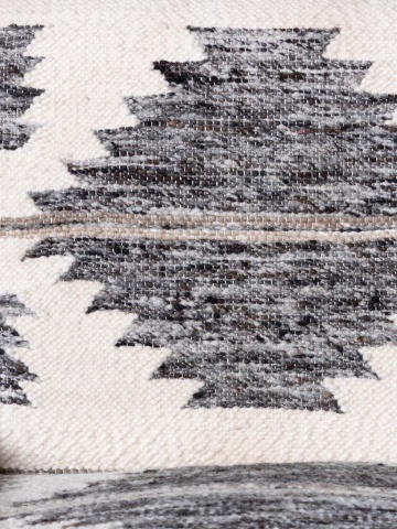 Fotoliu lounge kilim din lână și bumbac cu structură din lemn de mango, „Edera” - Img 7