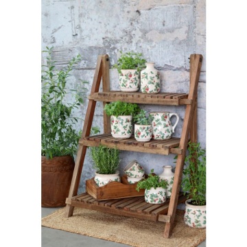 Ghiveci din ceramică crem cu model căpșuni „Fraises”, H13/D13 cm - Img 3