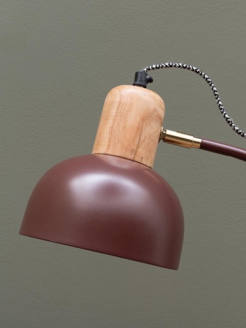 Lampa de masa, din metal si lemn de mango, Bury - Img 5