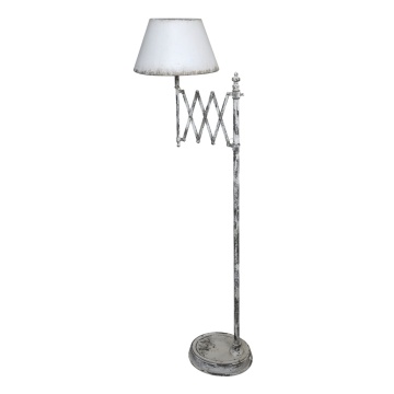 Lampadar alb, din metal, aspect vintage, 60W, Zoniana