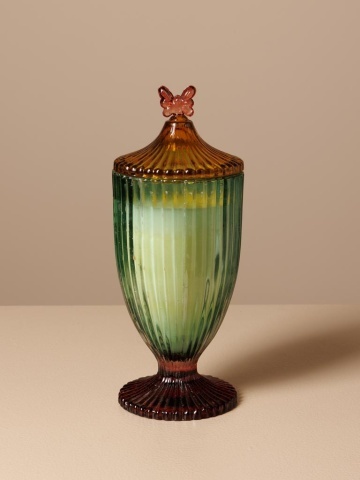 Lumanare decorativa, verde, Papillon - Img 2