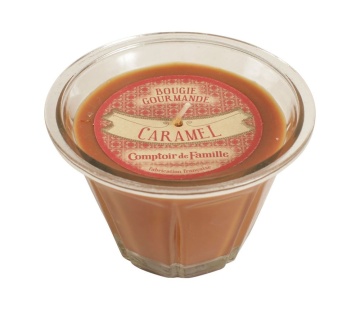 Lumânare parfumată în pahar de sticlă, D12xH8 cm, Caramel – Bougie Gourmande - Img 1