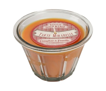 Lumânare parfumată în pahar de sticlă, D12xH8 cm, Tarte Mirabelle – Bougie Gourmande - Img 1