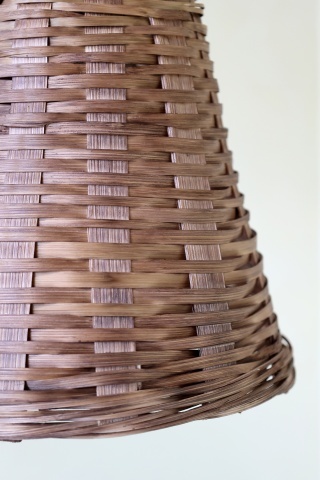 Lustra împletită manual din rattan si rachita, D22 cm - Img 5