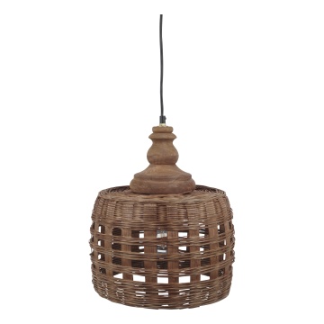 Lustra împletita manual din rattan si rachita, D31 cm