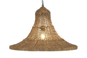 Lustră suspendată Balinese natural, 75x75x55 , din fibra naturală "Amani" - Img 2